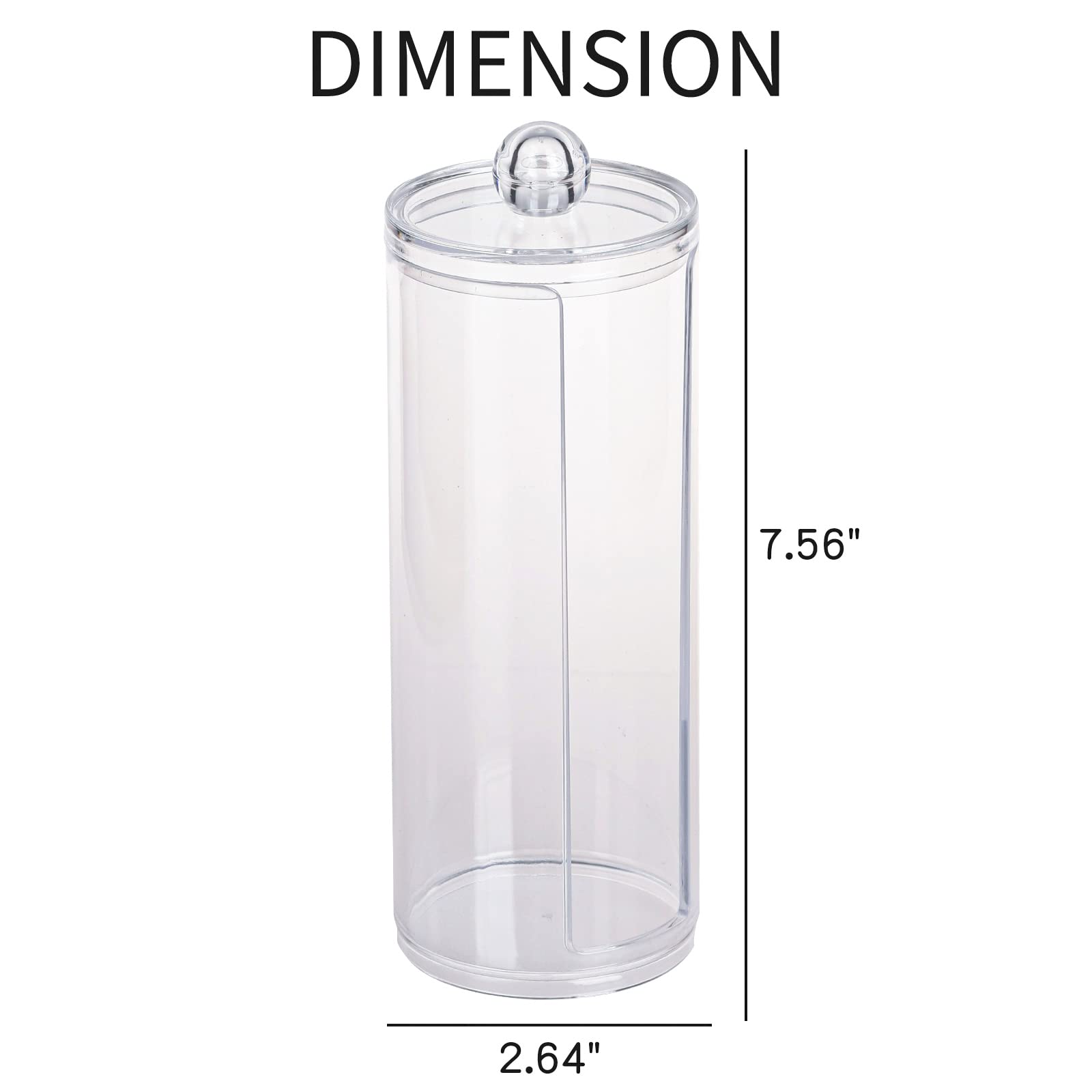 FABROK Clear Scrunchie Holder Stand, Hair Tie Organizer Stand with Lid, Portable Hair Accessories Organizer Perfect Scrunchy Display Organizer for Teen Girls