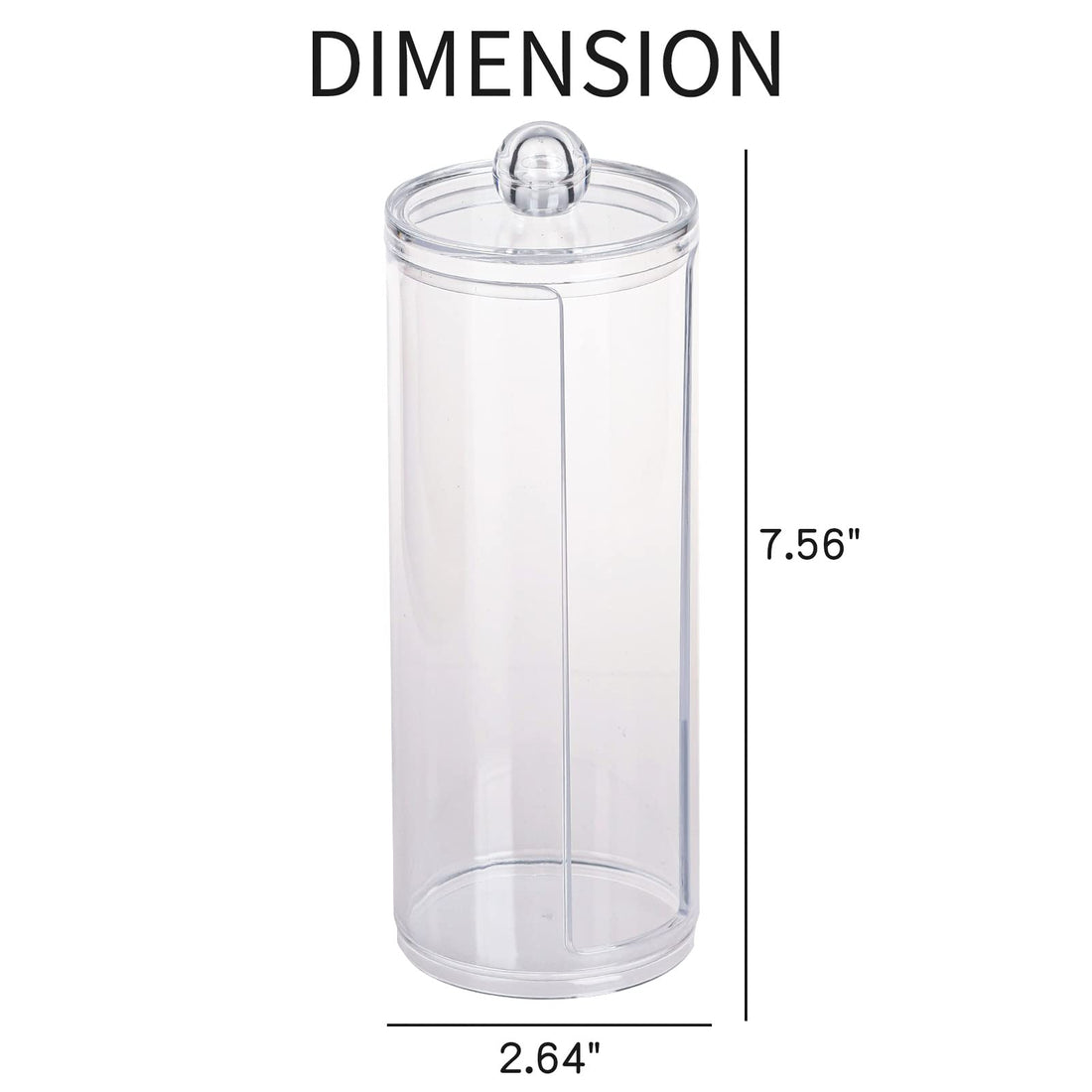 FABROK Clear Scrunchie Holder Stand, Hair Tie Organizer Stand with Lid, Portable Hair Accessories Organizer Perfect Scrunchy Display Organizer for Teen Girls