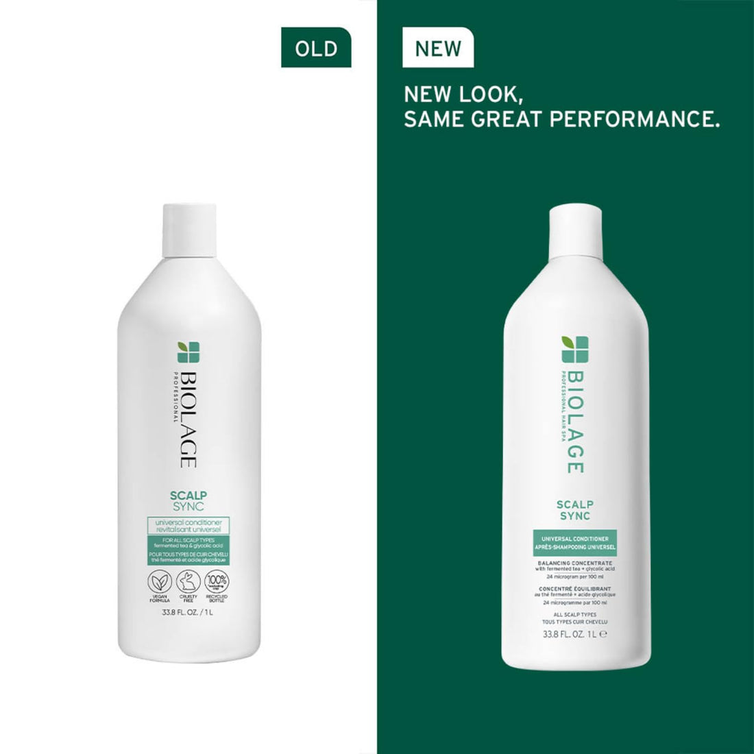 Biolage Scalp Sync Universal Conditioner - Hydrating for All Scalp Types, Lightweight Conditioning, With Fermented Tea Blend & Glycolic Acid, Vegan & Paraben-Free, 33.8 Fl Oz, Packaging May Vary