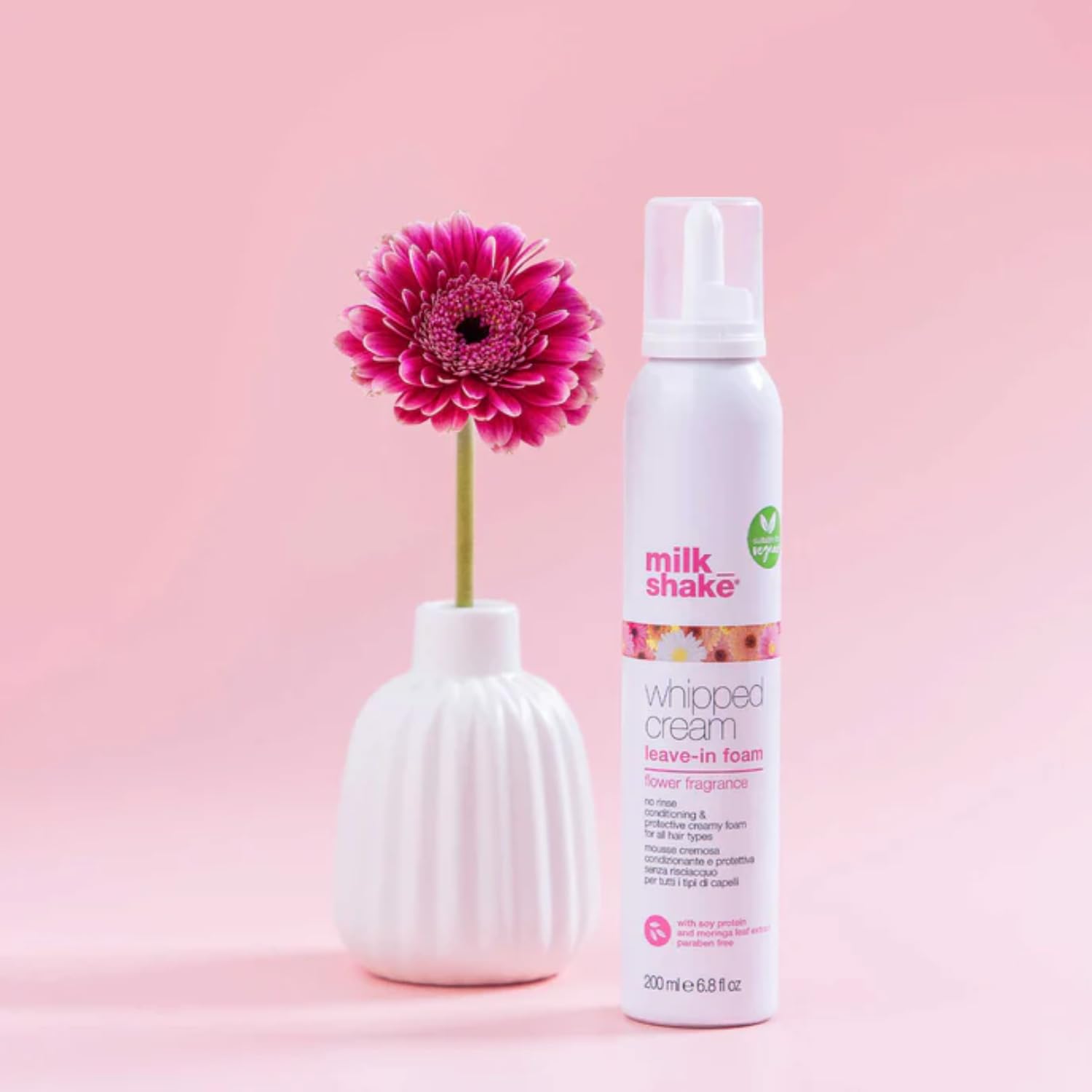 milk_shake Whipped Cream Flower - No Rinse Conditioning and Protective Creamy Foam for All Hair Types - 1.7 oz (50 ml)
