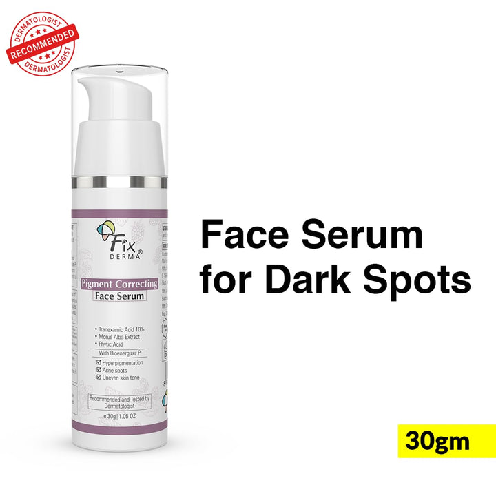 Fixderma 10% Tranexamic Acid Serum, Pigment Correcting Serum | Face Serum for Melasma, Hyperpigmentation & Acne Spots | Acne Serum | Face Serum for Men & Women - 30g