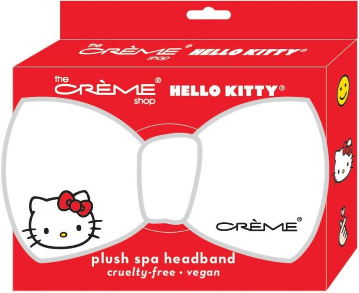 The Creme Shop x Hello Kitty Classic White Teddy Headyband, Spa Headband for Washing Face, Skincare Headbands, Soft & Fluffy Headbands for Women