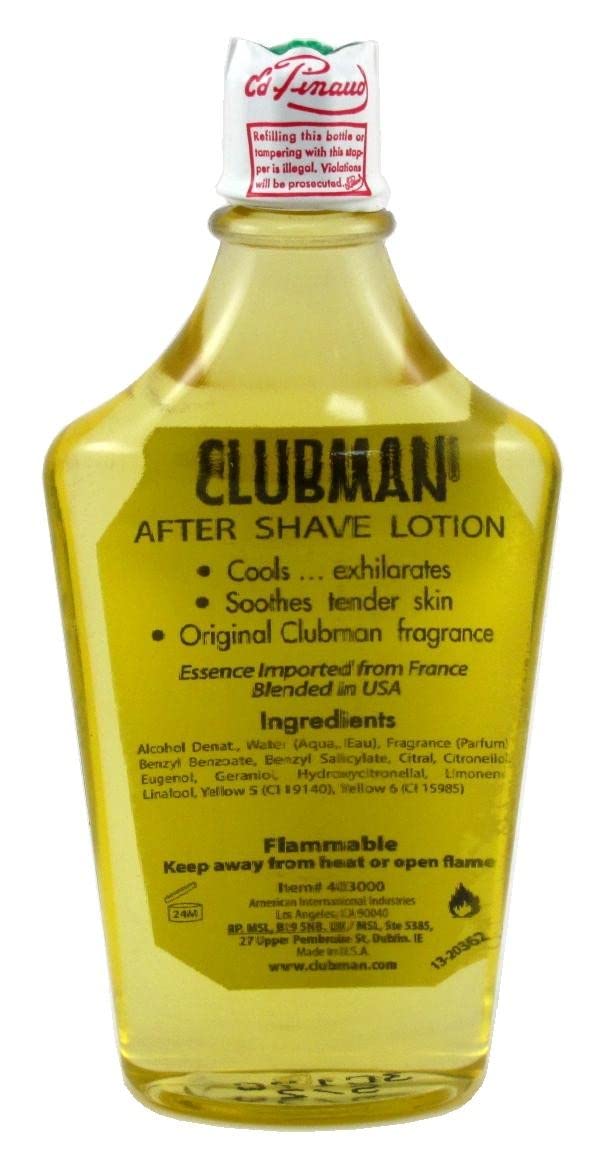 Clubman Pinaud After Shave Lotion, 6 Ounce (3-Pack)
