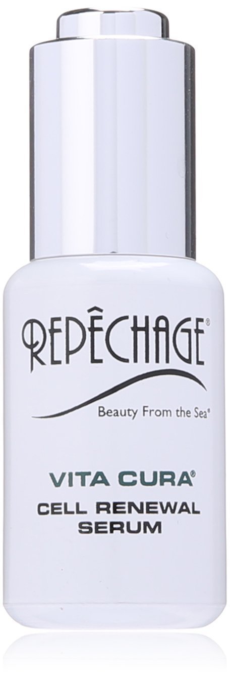 Repechage Vita Cura Renewal Serum Natural Anti-Aging Face Moisturizer with Hyaluronic Acid, Marine Seaweed, Antioxidant EGCG, & Vitamin K to Brighten, Smooth and Even Tone for Men and Women 1 fl Oz