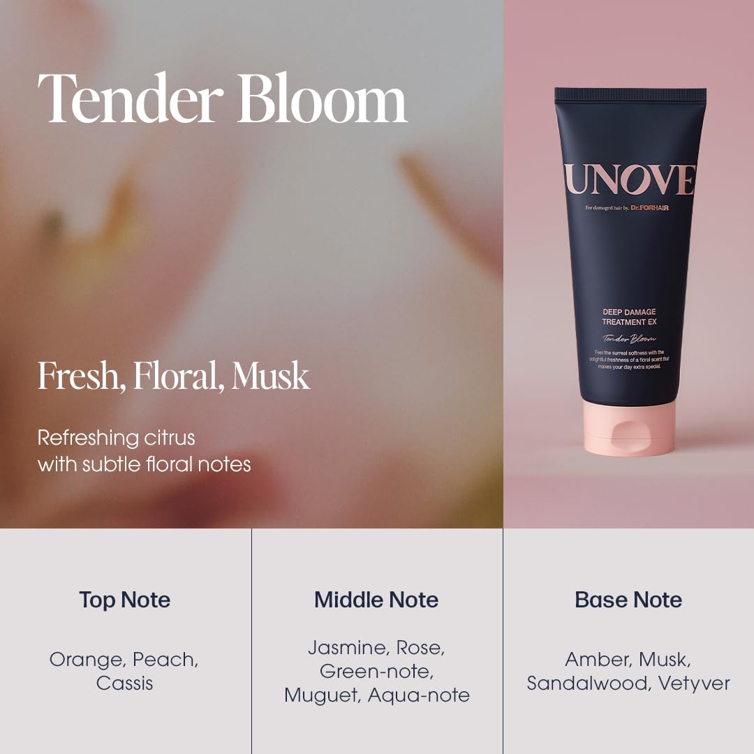 UNOVE Deep Damage Treatment Ex 207 ml/7fl.oz | Premium Nourishing Hair Mask | Conditioner for Dry Frizzy Damaged Hair with Keratin-PF | Strengthening & Hydrating