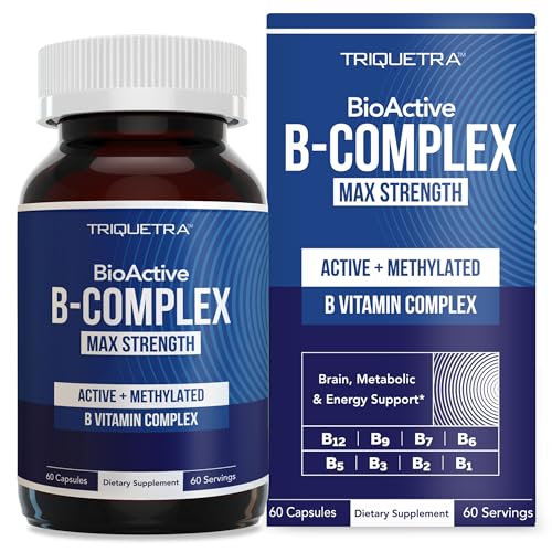 BioActive Vitamin B Complex - Blood Stream Ready, Methylated B Complex - Featuring Methylfolate, 3 BioActive Forms of B12, BenfoPure® B1 & Pantesin® B5 - 12 B Vitamins in Clinical Doses - 60 Servings