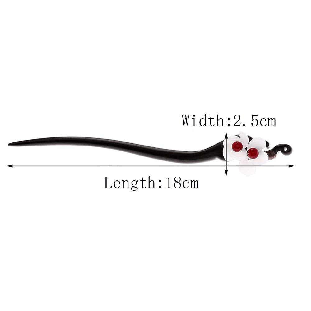 TOP SEWING Model A, Wooden: Handmade Wooden Hair Stick, Women Retro Hairpin Flower Decor Model A