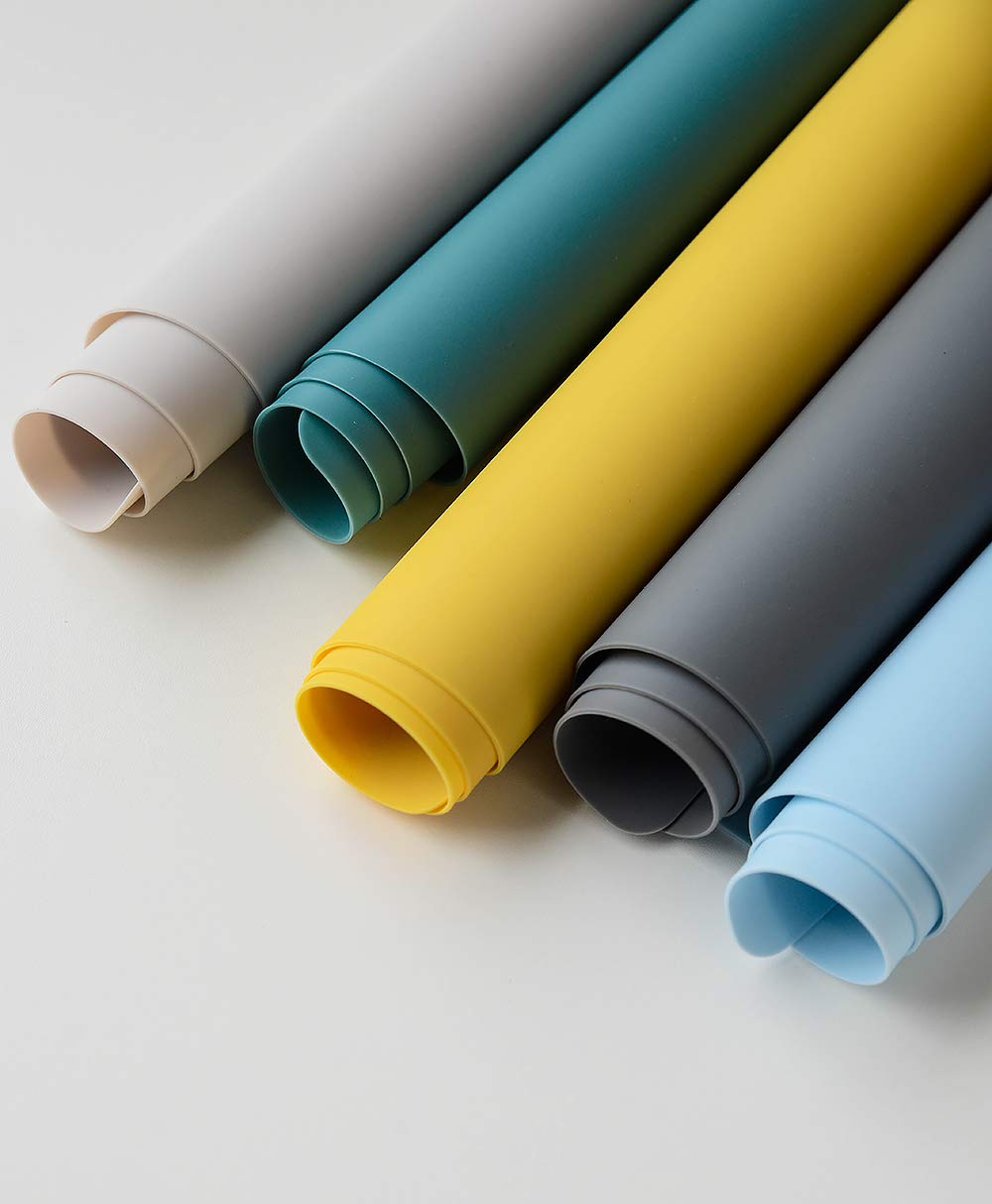 Whalesee Silicone Placemats Set of 4-Food Grade Waterproof, Stain-Proof, Anti-Slip, Heat-Resistant Thickening, Countertop Protector, Kitchen Countermat, Washable Children's Placemat (Green)