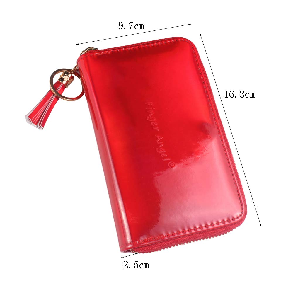 FingerAngel 24Slots Nail Stamping Plate Holder Shimmer Laser Rainbow Siliver Color Case Bag Round Square Rectangle Stamp Plate Organizer