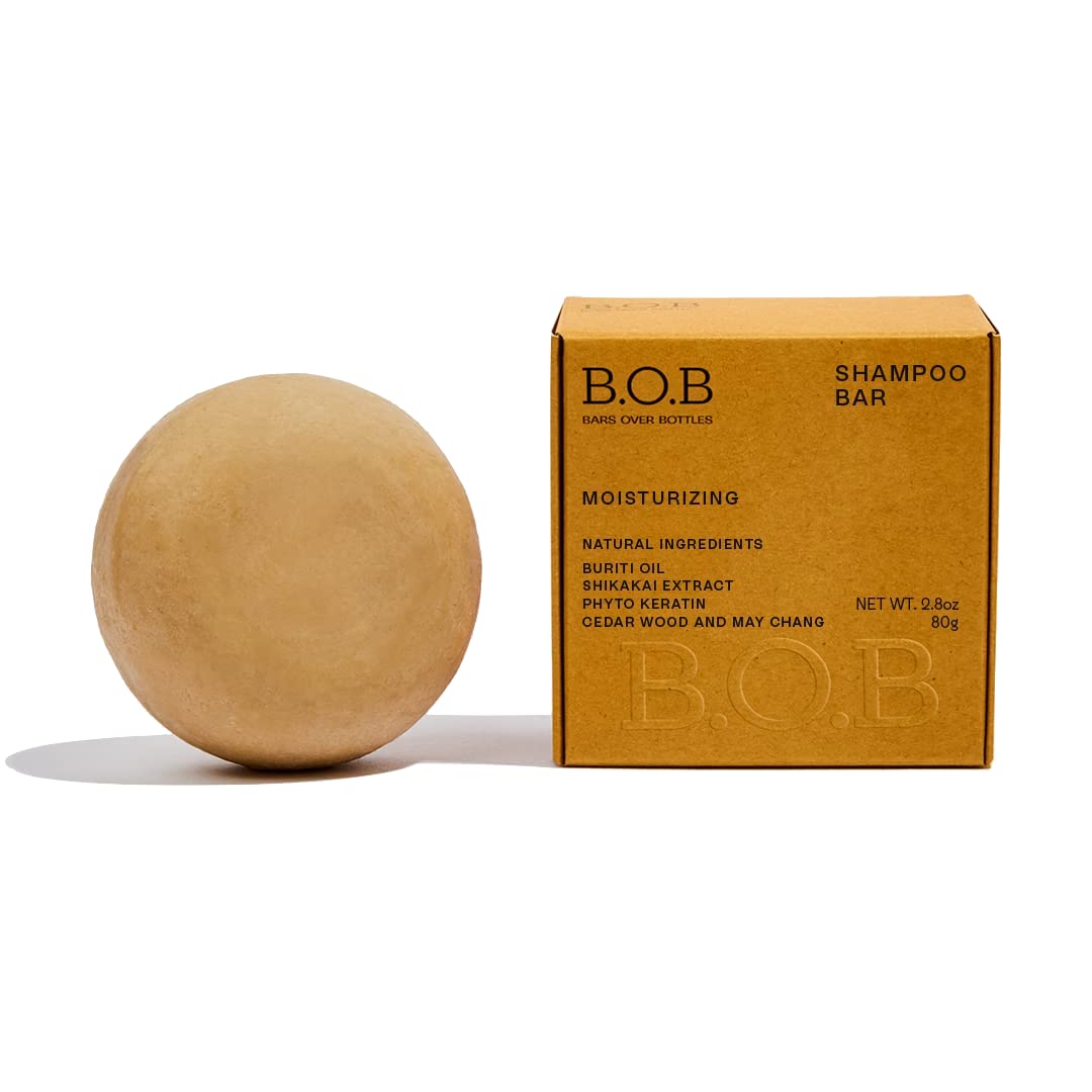 B.O.B BARS OVER BOTTLES Shampoo Bar for Curly Hair | Moisturizing Natural Hair Shampoo | Eco Friendly, Vegan, Waterless, Solid Shampoo Bar for Waves and Curls