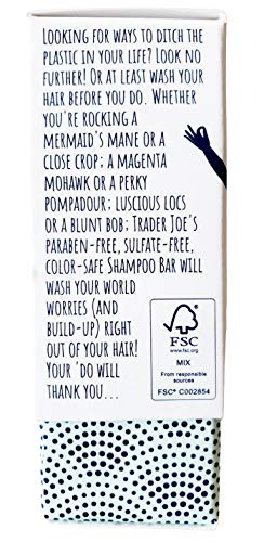 Trader Joe's Shampoo Bar Peppermint & Tea Tree with Coconut, Olive, and Jojoba Oils, 4 oz Bar