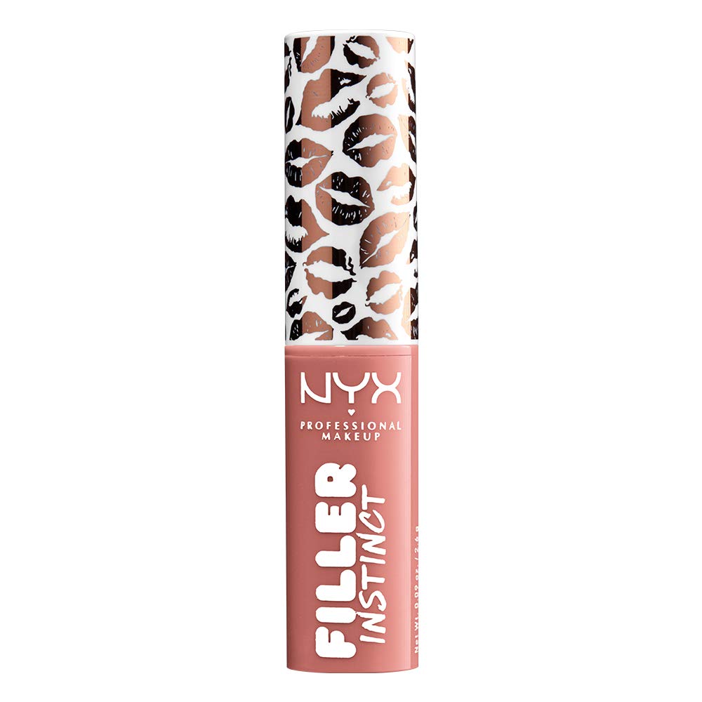 NYX PROFESSIONAL MAKEUP Filler Instinct Plumping Lip Color, Lip Plumper Balm - Beach Casual, Nude Pink