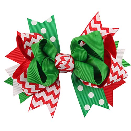 Himine 9Pcs Halloween Christmas Cartoon Bowknot Hairpin Accessories for Girls (Christmas)