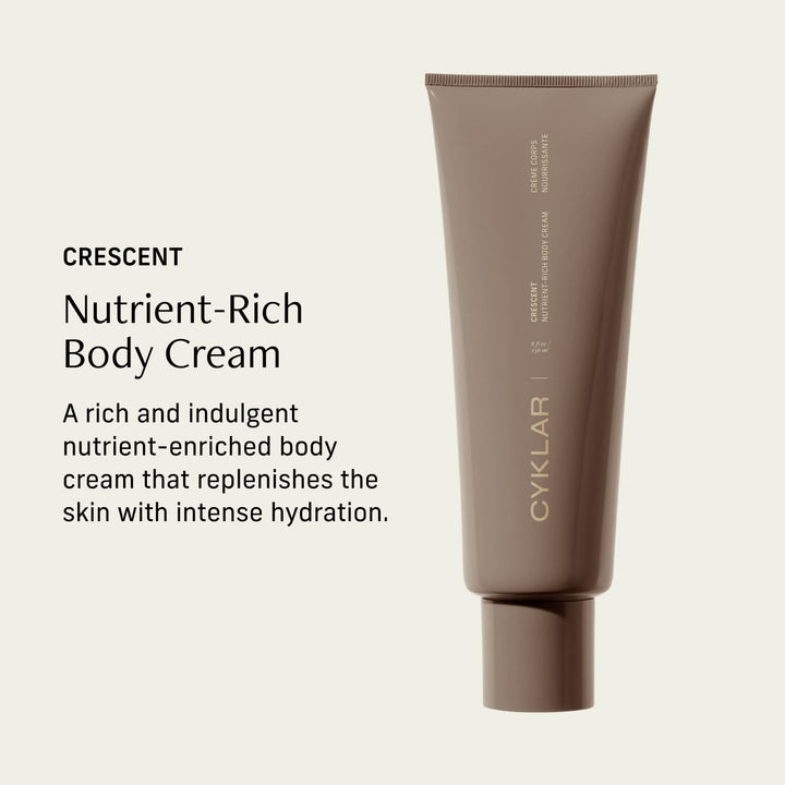 CYKLAR Nutrient Rich Body Cream. Crescent Fragrance Nourishing Moisturizer with Niacinamide and Banana Flower Extract. Deep Hydration, Thick Body Lotion, Dry Skin Cream for Women and Men, 8 Fl Oz
