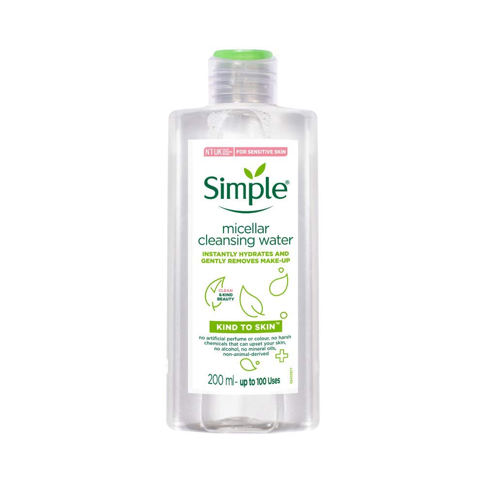 Simple Kind To Skin Micellar Cleansing Water 200 ml | Gently Removes Make-Up & Hydrates | For All Skin Types