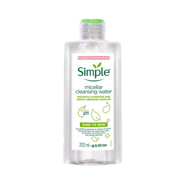 Simple Kind To Skin Micellar Cleansing Water 200 ml | Gently Removes Make-Up & Hydrates | For All Skin Types