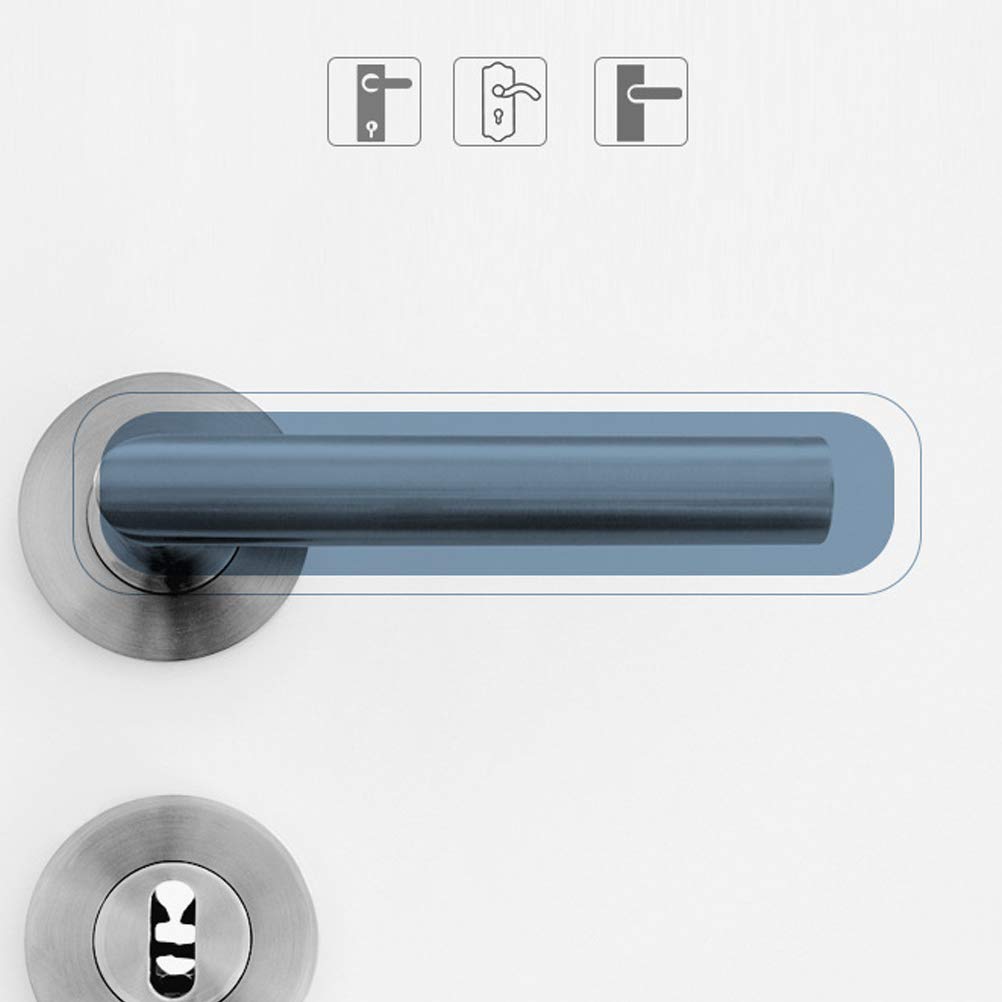 Serlife 2Pcs Silicone Door Handle Cover Glossy Safety Door Handle Protector Anti-Collision Covers (Green)