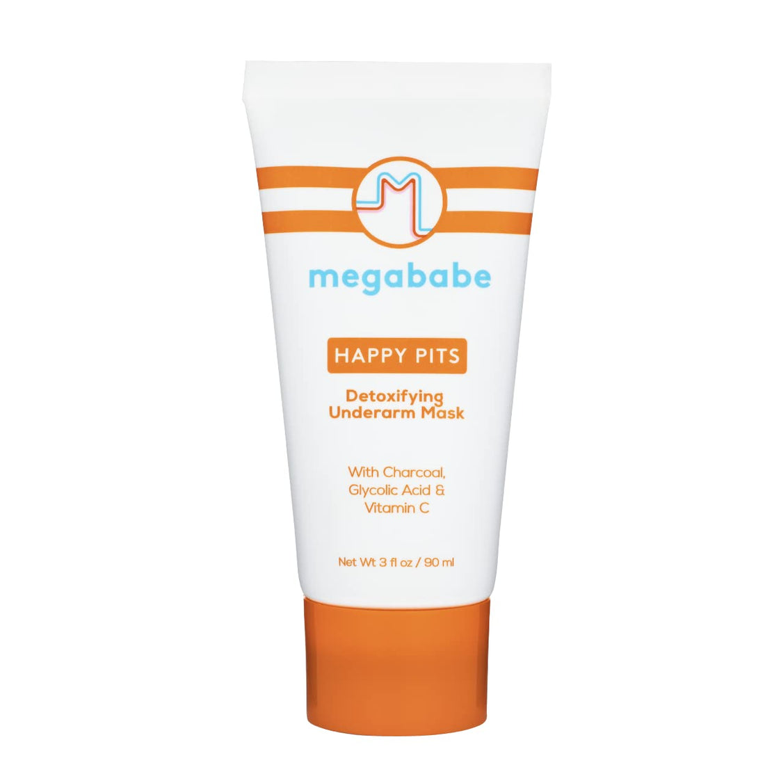 Megababe Happy Pits Detoxifying Underarm Mask with Charcoal, Glycolic Acid & Vitamin C