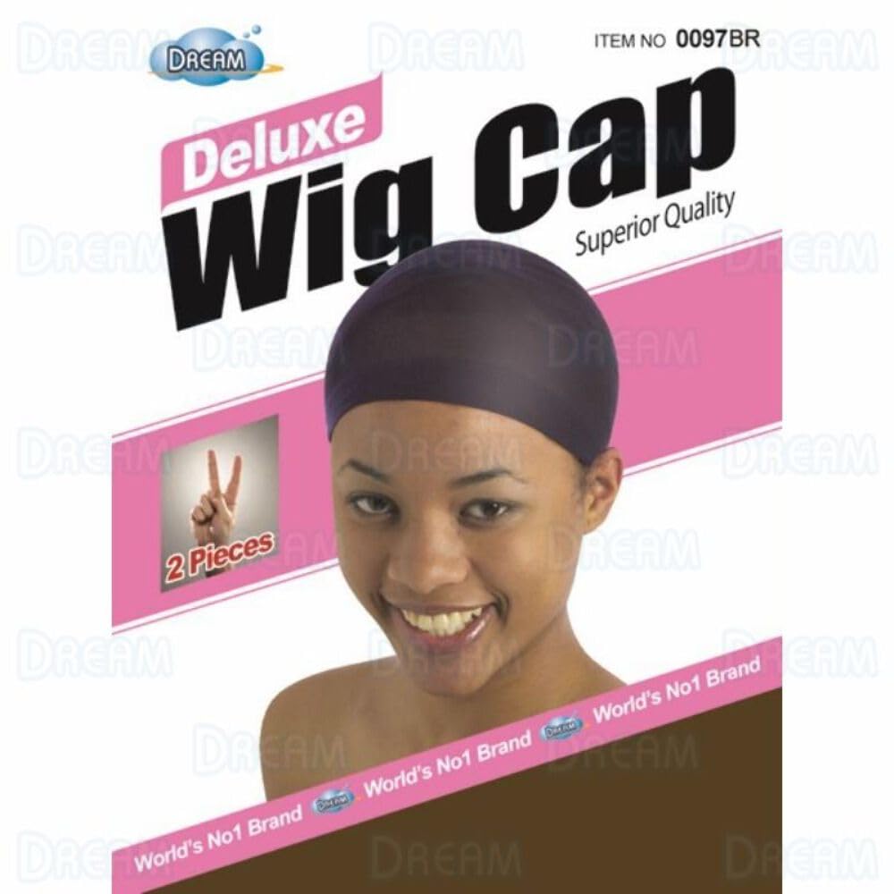 Dream Deluxe Wig Cap Black 0097blk Superor Quality 2 Pieces