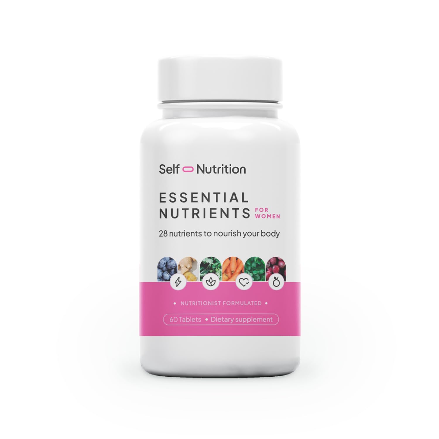 SELF NUTRITION Vegan Multivitamins for Women -Expert Designed 28 Nutrients – Boost Energy, Sleep, Skin & Reduce Cravings - Womens Multivitamin, Keto, Vegan,Gluten Free, Keto- USA, 2-Month Supply