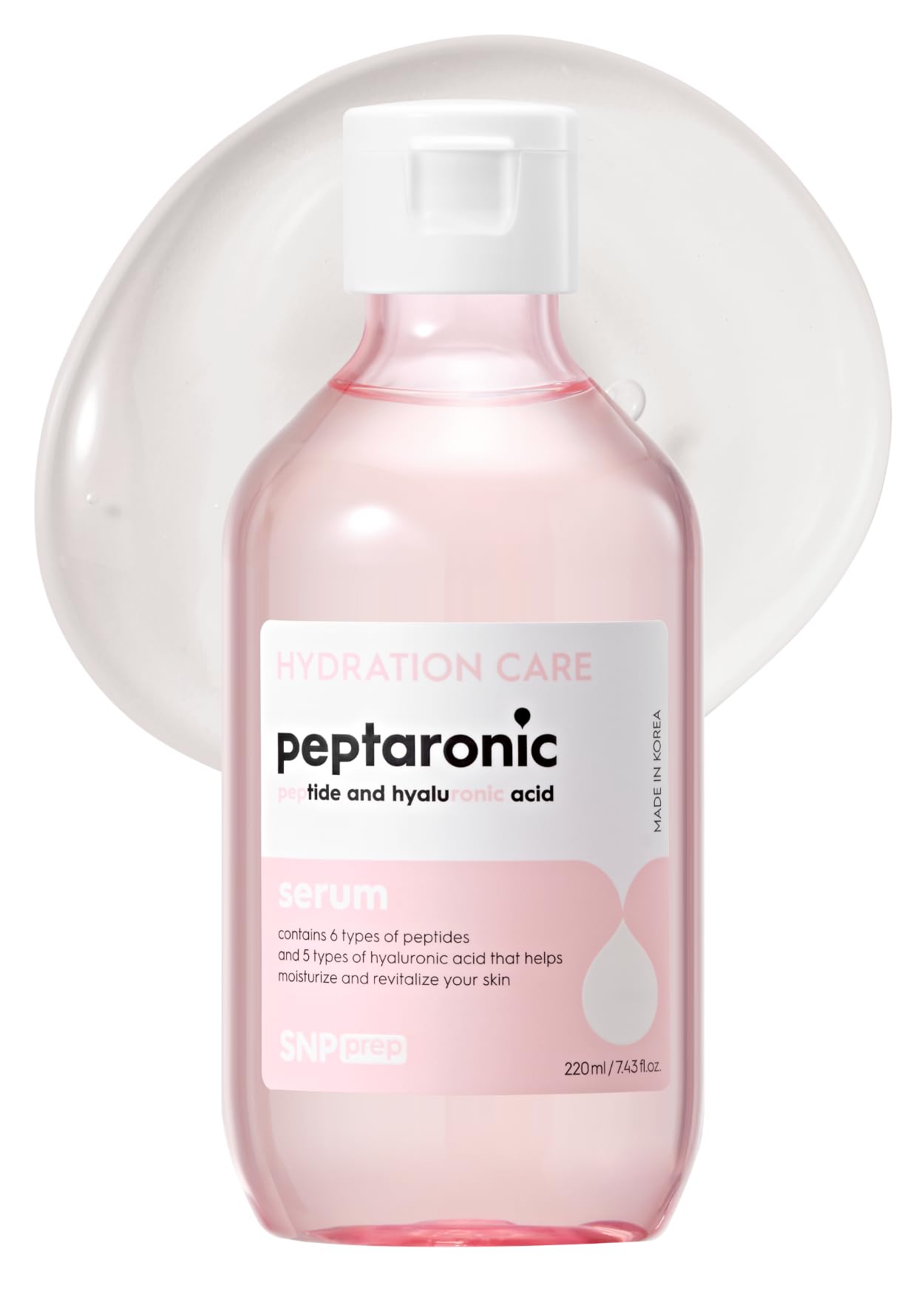 [K Beauty Snp] Peptaronic Skincare Serum | Peptide and Hyaluronic Acid Face Serum | Firming, Soothing, and Moisturizing for Dry Skin Types | Korean Face Skin Care for Gift | 0.7 Fl Oz