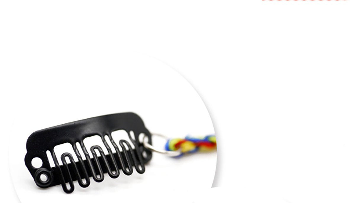 Set of 6 Handmade Boho Hippie Hair Extensions with Feather Clip Comb Hairpin Headdress DIY Accessories for Girls Women Lady