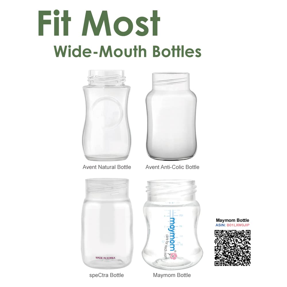 Maymom Breast Pump Parts Compatible with Philips Avent Comfort Breastpump SCF332/334, One-Side; Incl. Flange, Valve, Tube, Massage Pad, Suction Membrane, Cap; Not Original Avent Pump Parts.