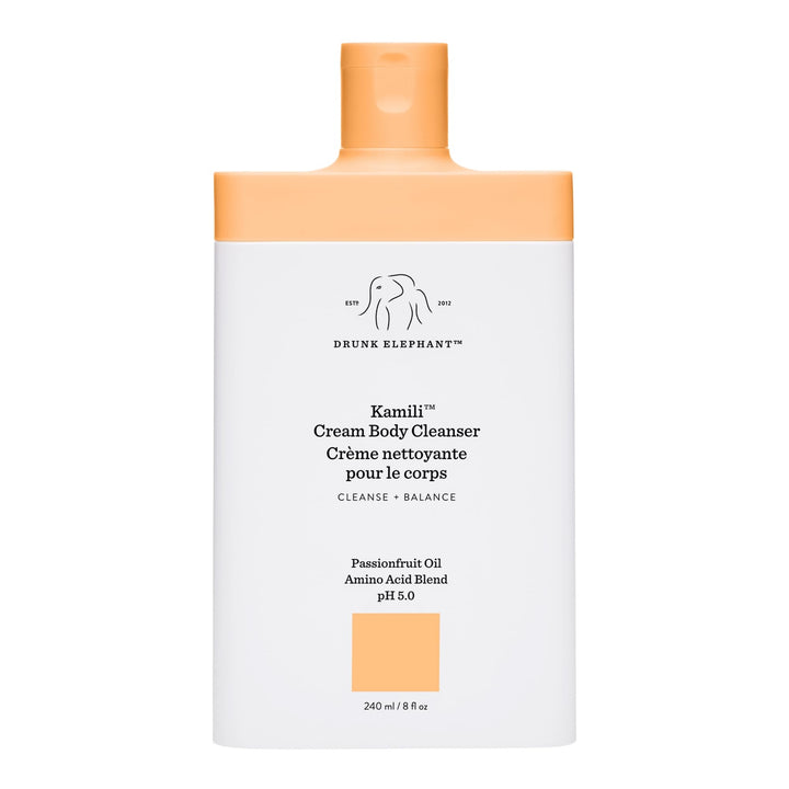 Drunk Elephant Kamili Cream Body Cleanser - 240 ml/8 fl oz - Sulfate-Free Body Wash - Clean Clinical Skincare - Cruelty-Free - Free of Essential Oils, Silicones, and SLS