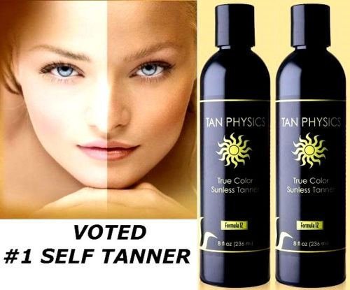 Lot of 2 Tan Physics True Color Rated #1 Sunless Self Tanner Tanning Lotion