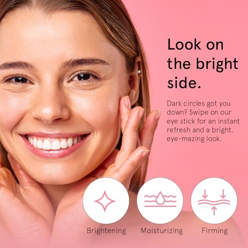 grace & stella Under Eye Brightener Balm Stick - Caffeine Eye Cream for Dark Circles, Puffiness, Wrinkles - Moisturizer Stick with Niacinamide, Hyaluronic Acid, Peptides - Vegan Skincare (0.13oz/3.5g)