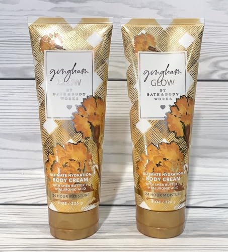 Bath & Body Works Gingham Glow Ultimate Hydration Body Cream 8 Ounces Pack of 2