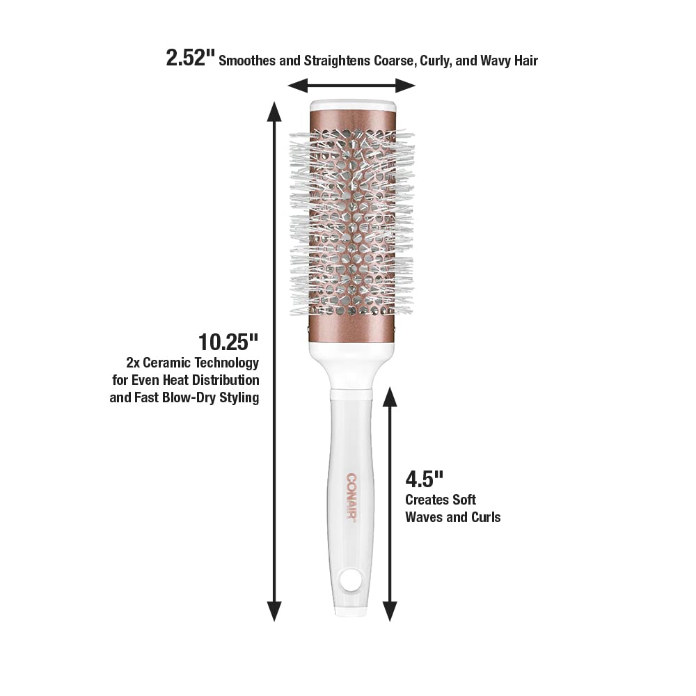 Conair Double Ceramic Thermal Round Brush, 1 Count