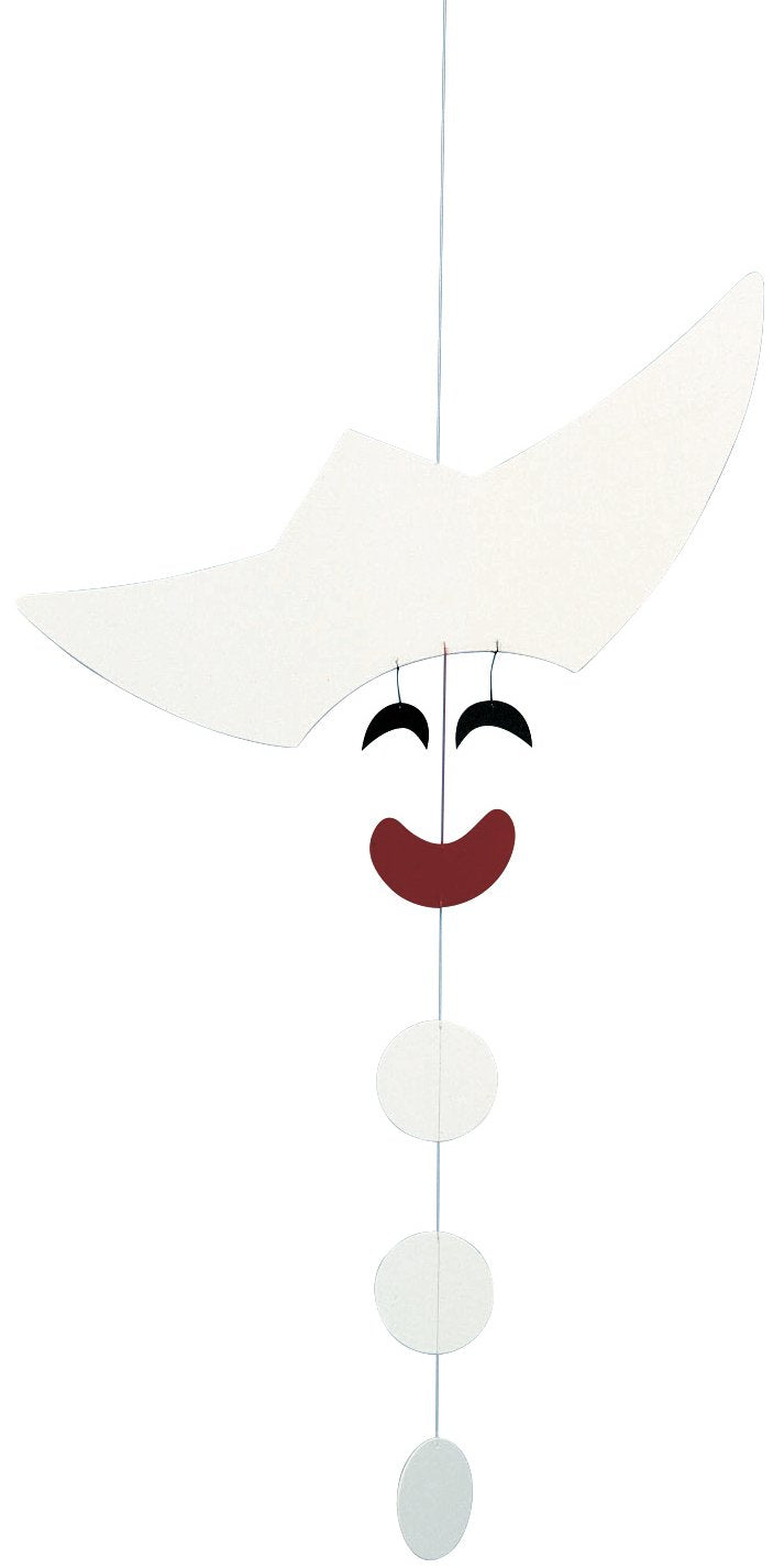 Pierrot Hanging Nursery Mobile - 17 Inches - High Quality - Handmade in Denmark by Flensted