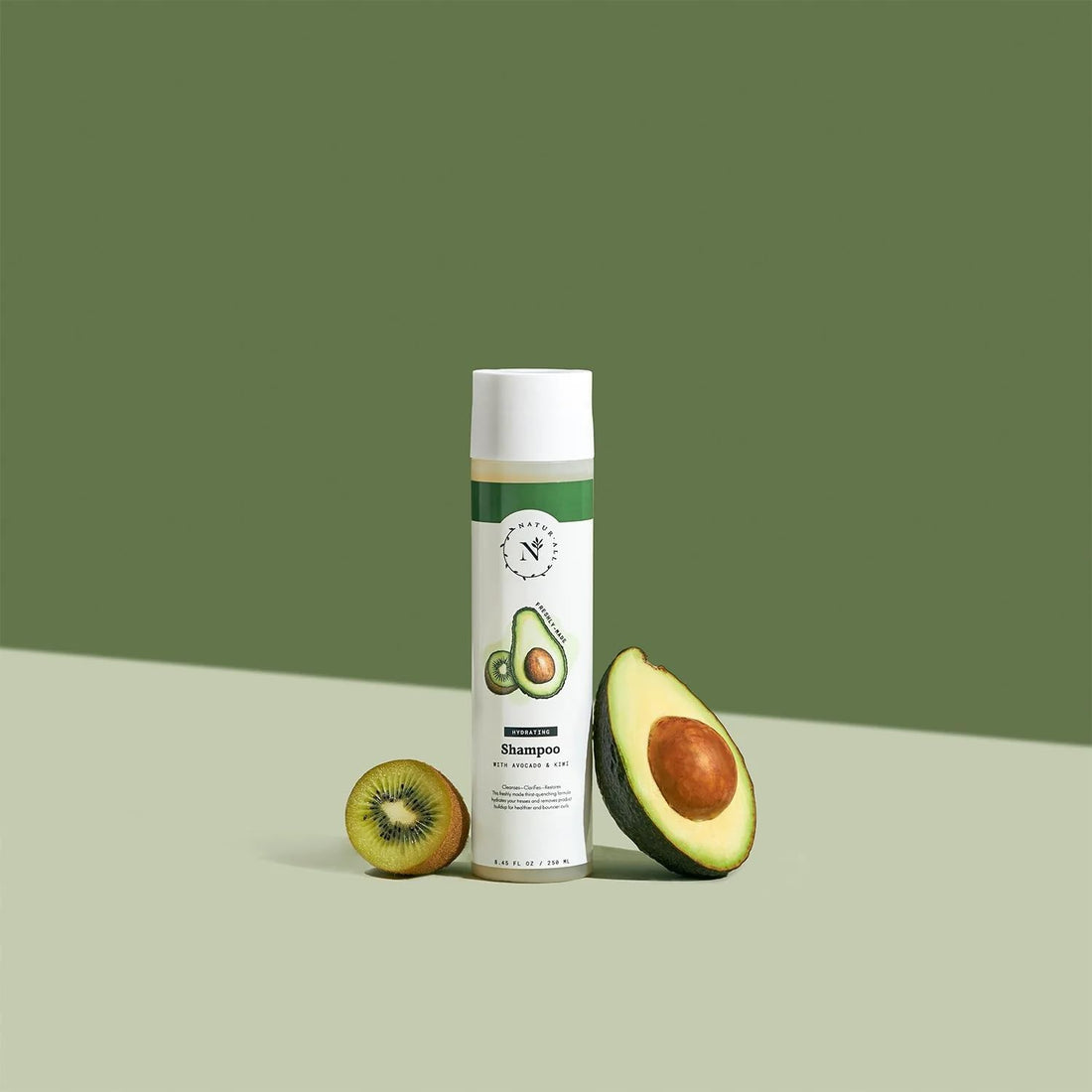 NaturAll Cleansing Sulfate-Free Avocado Shampoo | All Natural, Silicone-Free, Paraben-Free, Cruelty-Free | For Dry, Curly, Coily, or Frizzy Hair | 8 oz