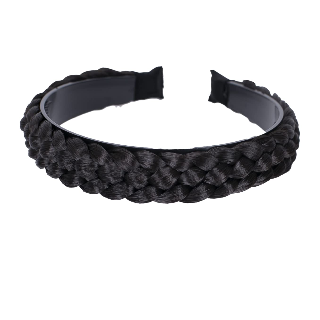 dark chocolate brown # 4 HR9 : PRETTYSHOP Hairband Plaited Braid Headband Hair Piece Diverse Colors (dark brown chocolate 4 HR9)