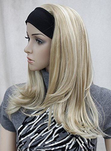 L16/613 : Lydell Long Straight Wave Headband Synthetic Wigs Blonde Highlighted Wigs (L16/613)