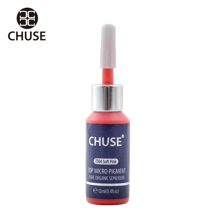 CHUSE T304 Soft Pink Microblading Micro Pigment Permanent Makeup Tattoo Ink Cosmetic Color Passed SGS, DermaTest 12ml (0.4fl. oz)