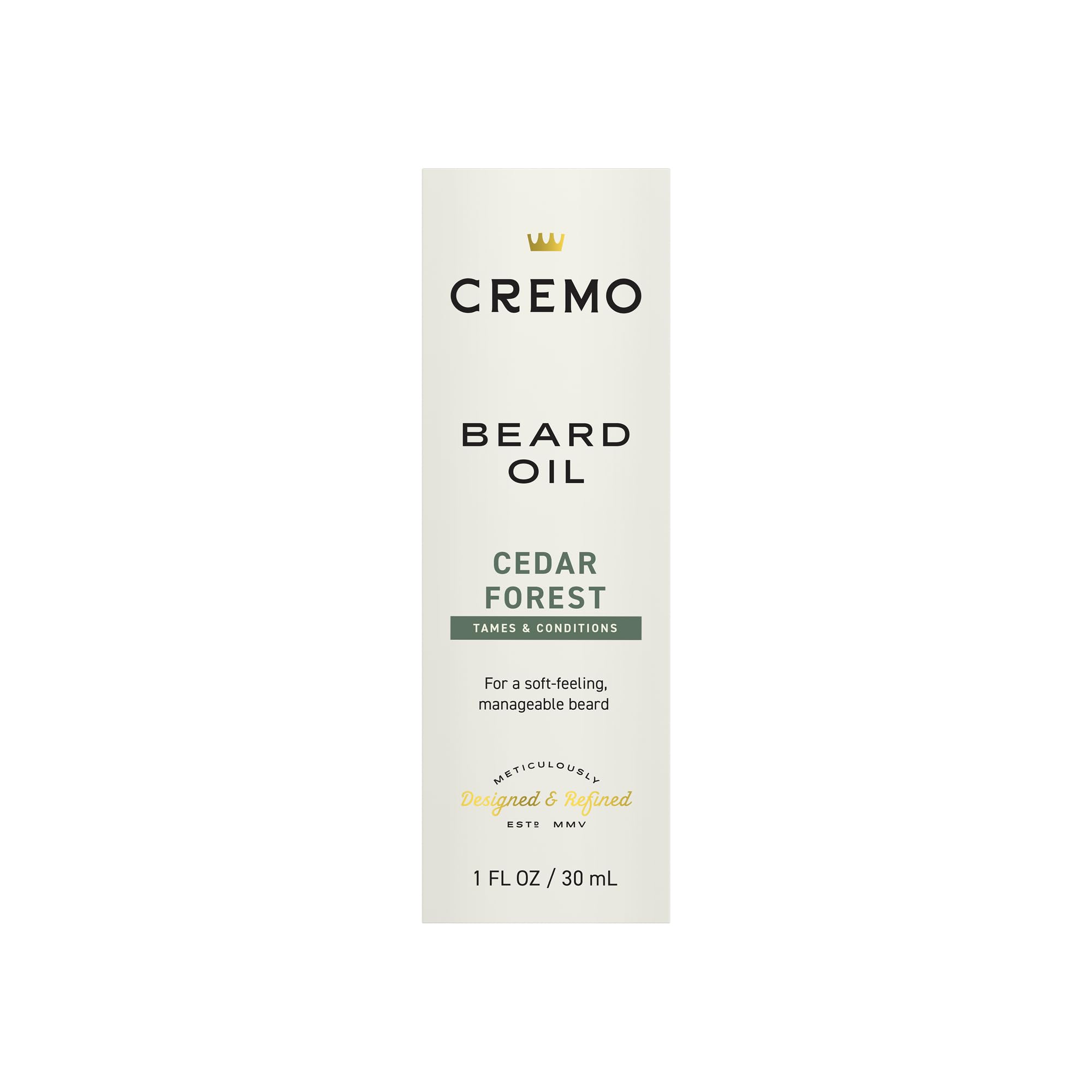 Cremo Beard Oil, Revitalizing Cedar Forest, 1 fl oz - Restore Natural Moisture and Soften Your Beard To Help Relieve Beard Itch