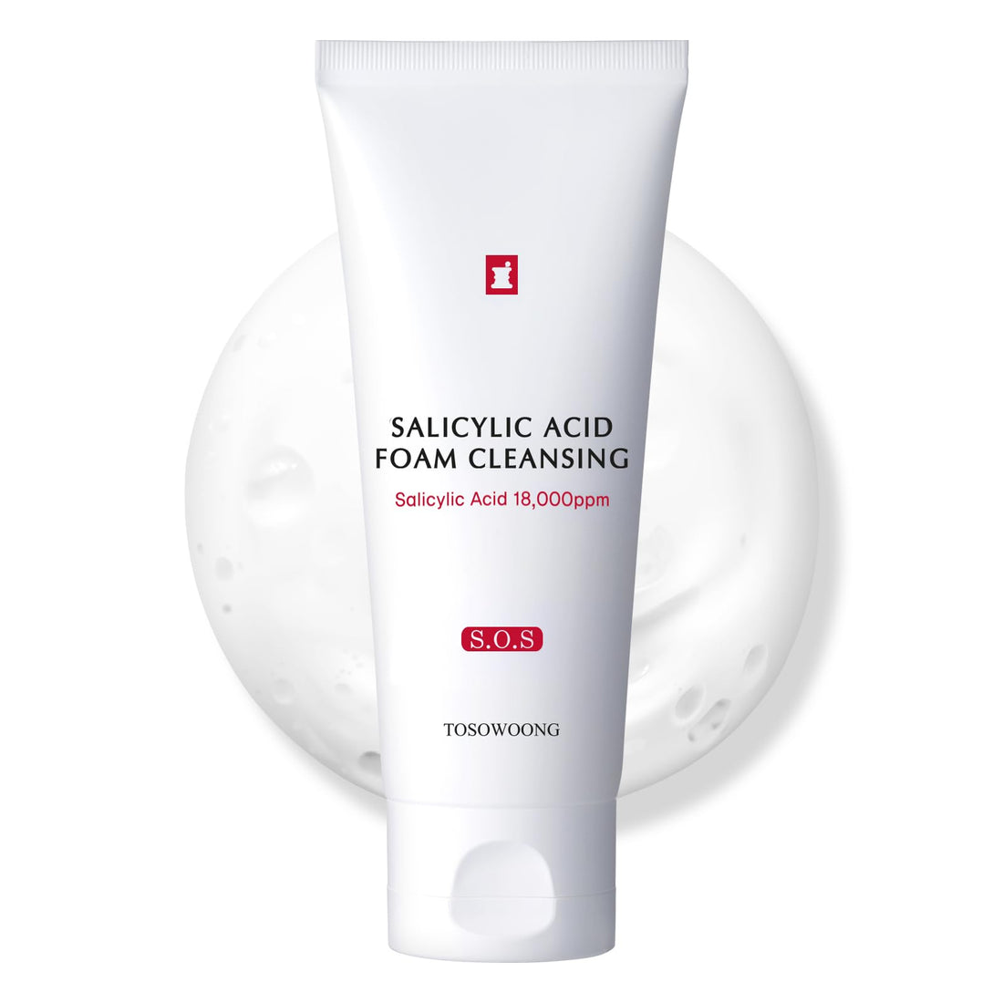 TOSOWOONG Salicylic Acid Foam Cleanser for Oily Skin, 18,000ppm Salicylic Acid, Deep Pore Cleansing, Face Wash For Breakouts, Exfoliating Cleanser, Korean Skin Care, 100ml, 3.38 fl. oz.