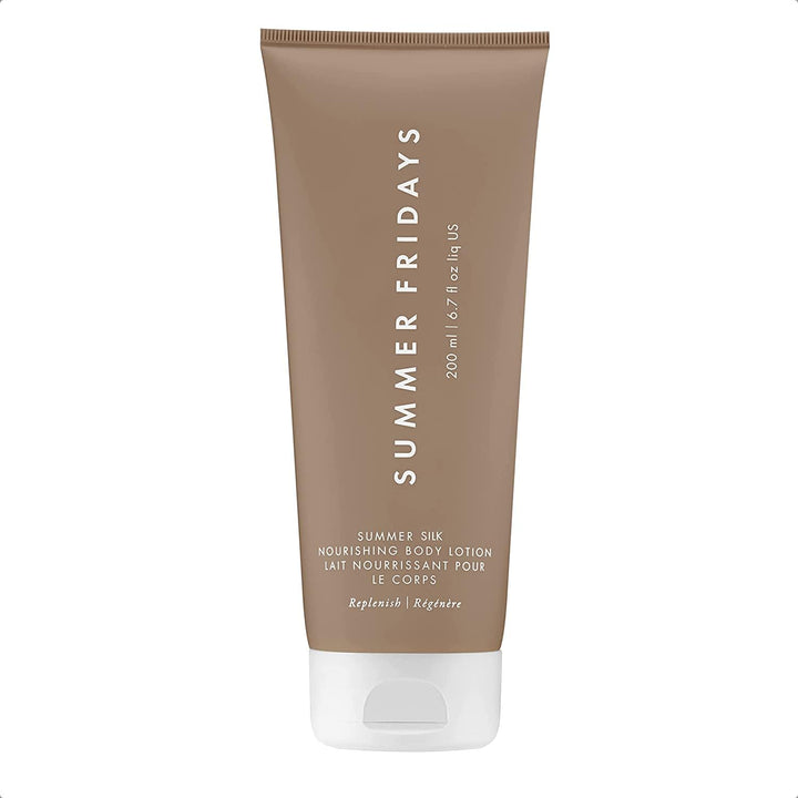 Summer Fridays Summer Silk Nourishing Body Lotion - Hydrating Body Lotion with Hyaluronic Acid, Shea Butter, Grapeseed Oil, and Cocoa Butter - Non-Greasy Moisturizer for Dry Skin (6.7 Fl Oz)