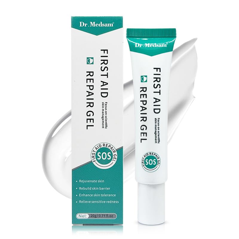 Dr.Medsam First Aid Repair Gel, Hydrogel First Aid Ointment for Sunburn, Dull Skin, Rough, Sensitive Fragile, Dry, Coarse Pore, Enhance Skin Tolerance Relieve Sensitive Redness 20g/0.7Oz