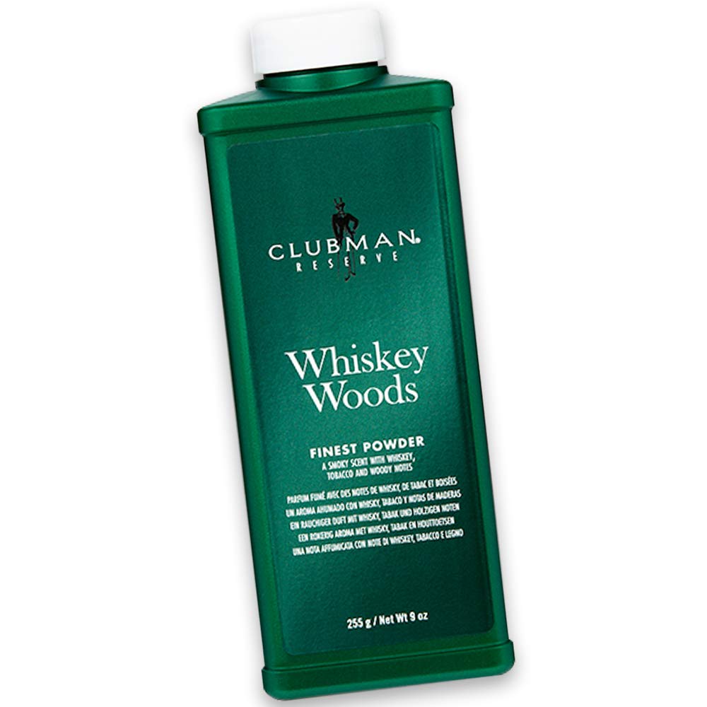 Clubman Reserve Whiskey Woods Cornstarch Powder (9 Oz)