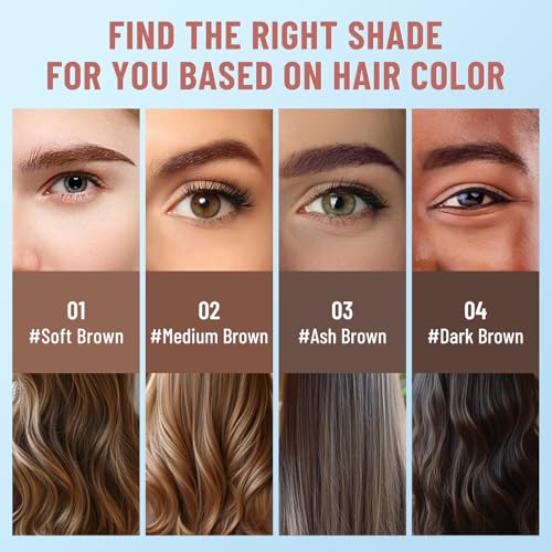 UCANBE 3-In-1 Eyebrow Makeup Pencil: Triangle Retractable Definer Eyebrow Pen, Waterproof Brow Gel And Fills Eye Brow Powder, Create Natural Brows(02 Medium Brown)