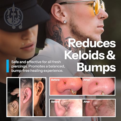 H2Ocean Piercing Aftercare Spray and Keloid Bump Removal– Sea Salt Spray for Body and Facial Piercings – Ear, Nose, Navel, Oral & Body Piercing Cleaner, Aftercare Solution for New Piercings– 1.5oz