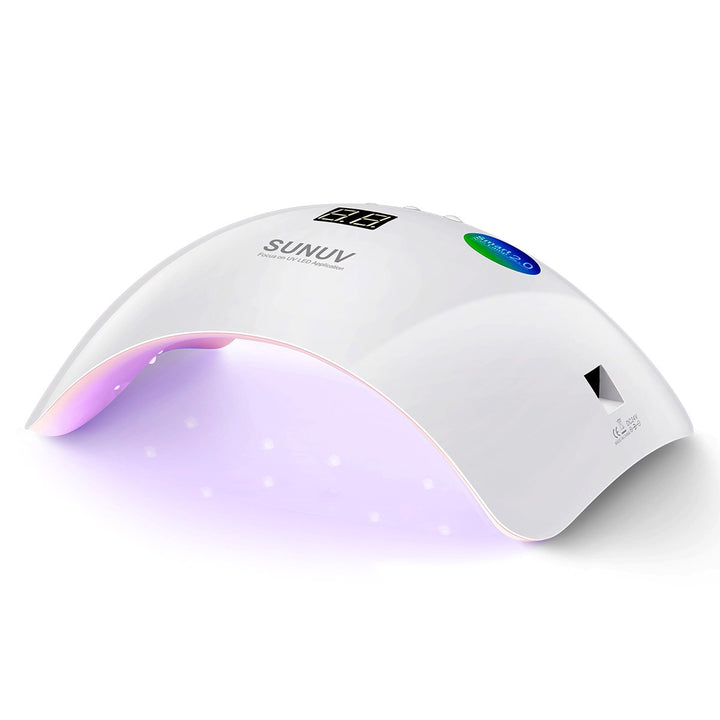 SUNUV SUN8 LED UV Nail Lamp Light Dryer for Gel Nails Builder Hard Gel Curing Portable Open Design with 3 Timers & LCD Display