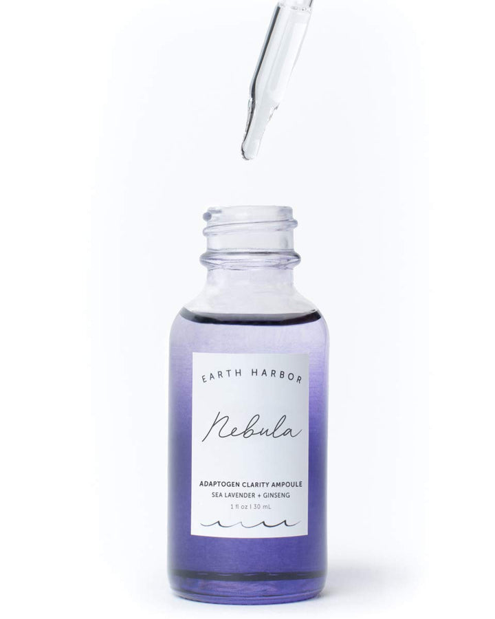 Earth Harbor | NEBULA Adaptogen Clarity Ampoule - Clarifies & Balances Chaotic Skin | Synthetic-Free + Vegan | Squalane & Ginseng Adaptogens |1 fl oz