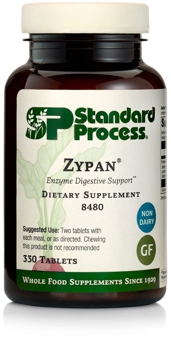 Standard Process Inc. Zypan - Digestive Health Support Supplement - HCI Supplement with Pancreatin, Betaine Hydrochloride & Pepsin - Support Macronutrient Digestion - 330 Tablets
