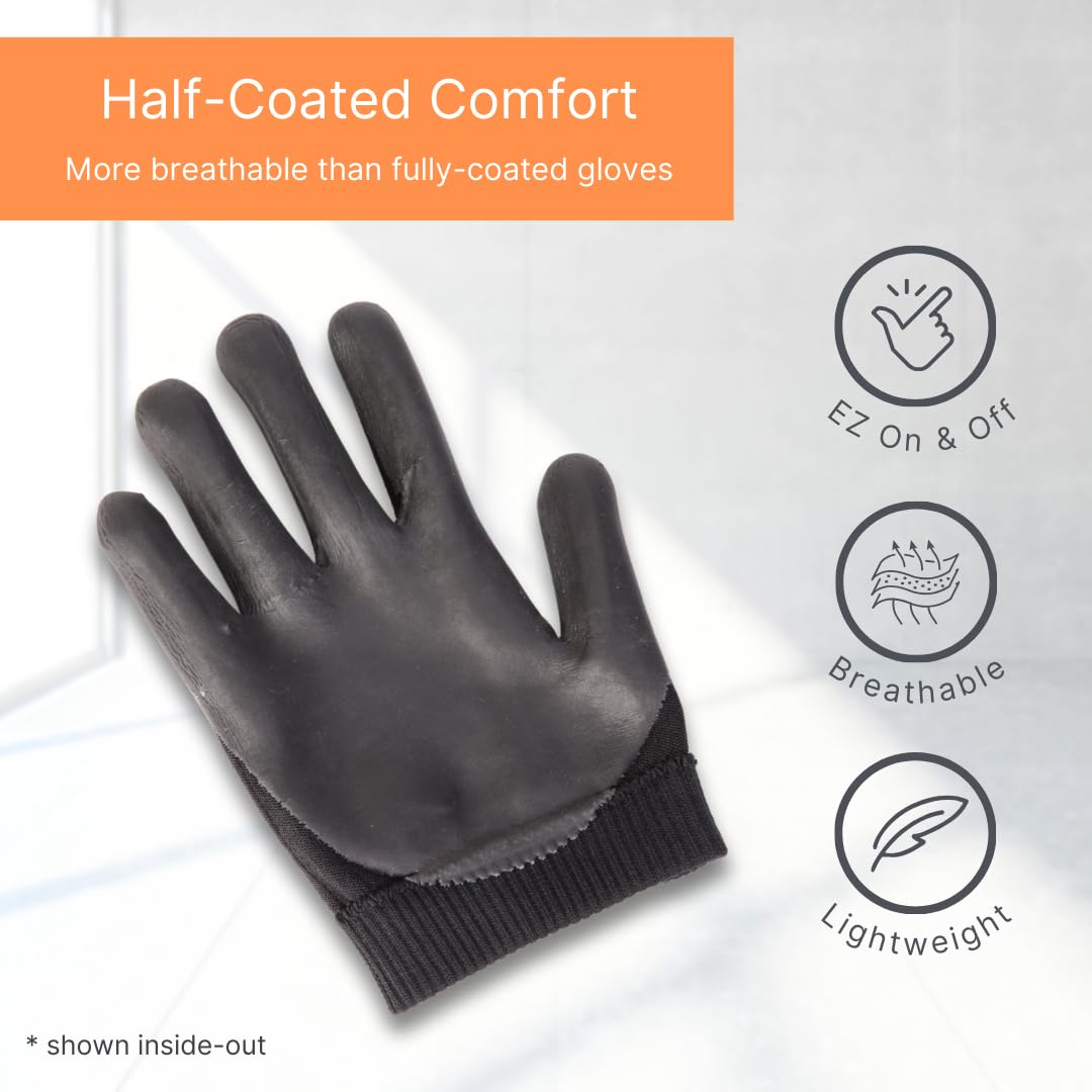 NatraCure Black Hydrating Gel Moisturizing Gloves - Hand Moisturizer Gloves for Dry & Chapped Hands - Lotion Spa Gloves for Cracked Hand Skin, Aging Hands & Cuticles - Overnight Dry Hand Treatment