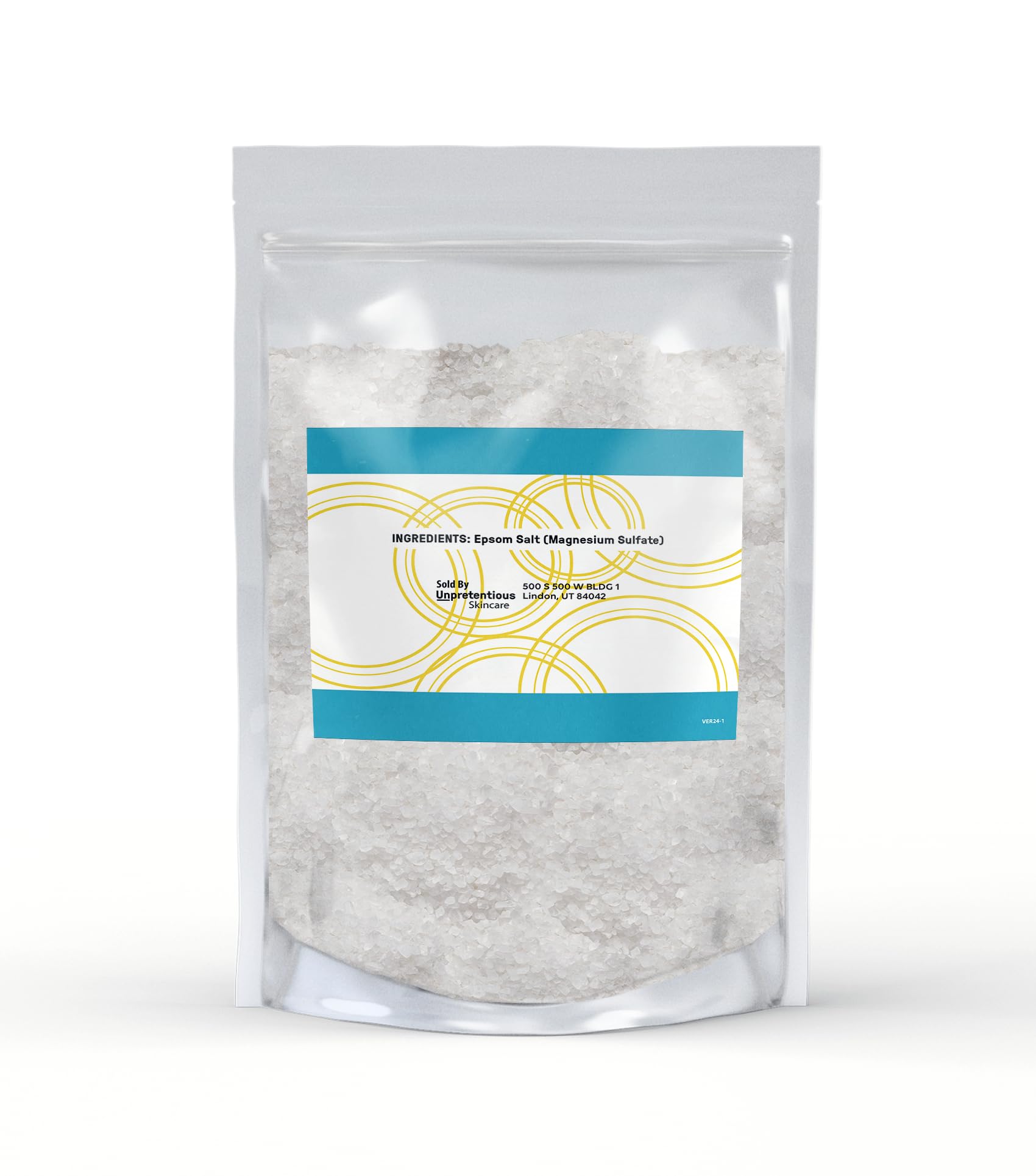 Unpretentious Epsom Salt, 1 lb, Skincare, Soaking Solution, Unscented