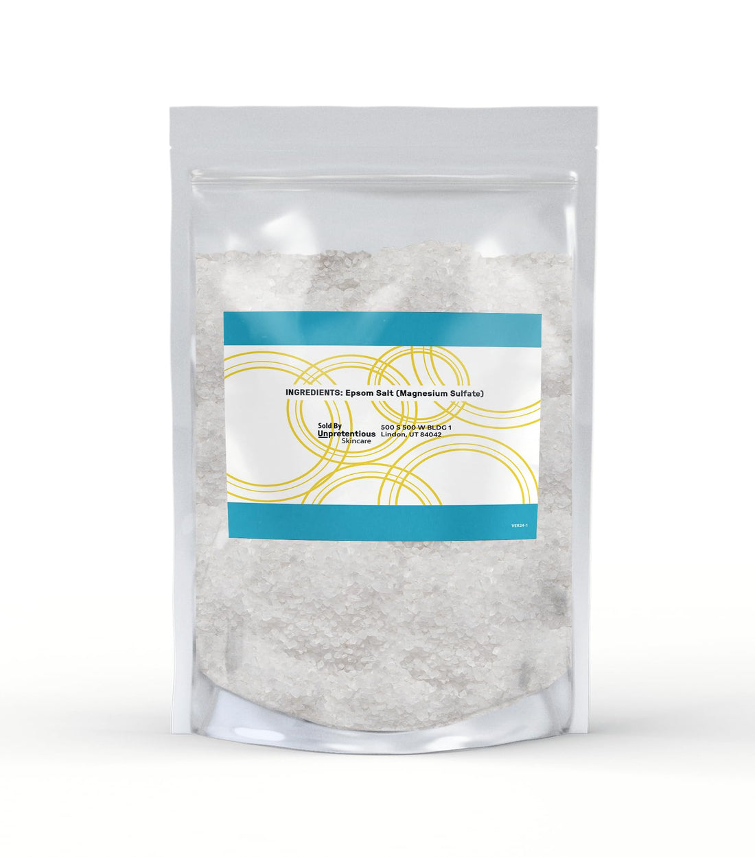 Unpretentious Epsom Salt, 1 lb, Skincare, Soaking Solution, Unscented